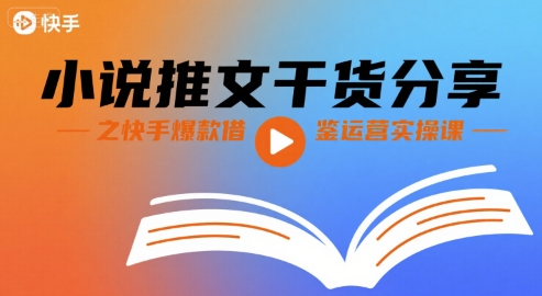 小说推文干货分享之快手爆款借鉴运营实操课-梦帆创业网