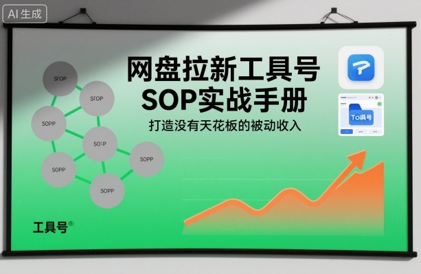 网盘拉新工具号SOP实战手册，打造没有天花板的被动收入-梦帆创业网