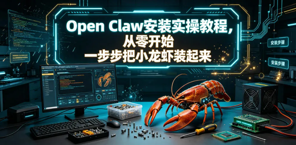 Open Claw安装实操教程，从零开始一步步一步步把小龙虾装起来-梦帆创业网