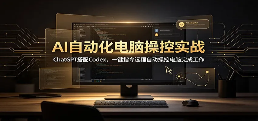 AI自动化电脑操控实战：ChatGPT搭配Codex，一键指令远程自动操控电脑完成工作-梦帆创业网
