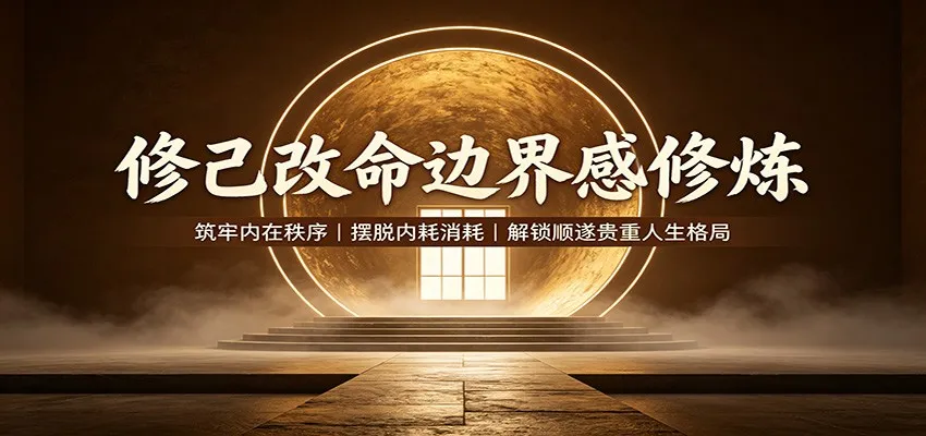 修己改命边界感修炼：筑牢内在秩序，摆脱内耗消耗，解锁顺遂贵重人生格局-梦帆创业网