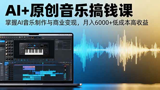 （16324期）AI+原创音乐搞钱课：掌握AI音乐制作与商业变现，月入6000+低成本高收益-梦帆创业网