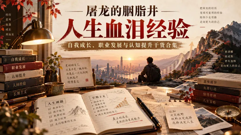 屠龙的胭脂井人生血泪经验｜自我成长、职业发展与认知提升干货合集【文档】-梦帆创业网