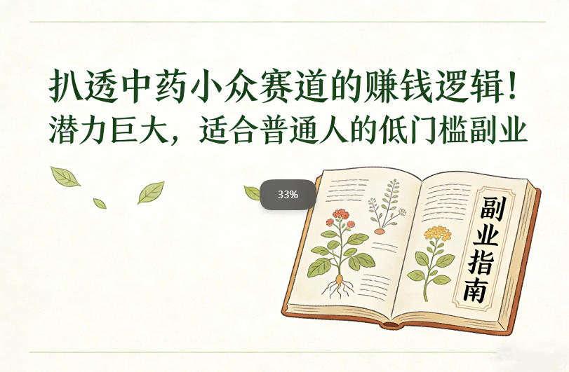 扒透中药小众赛道的賺米逻辑，潜力巨大，适合普通人的低门槛副业-梦帆创业网