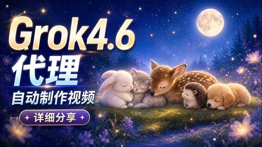 （20560期）Grok 4.6 代理自动制作视频！从提示词到成片全流程详细分享｜AI Agent 实操分享-梦帆创业网