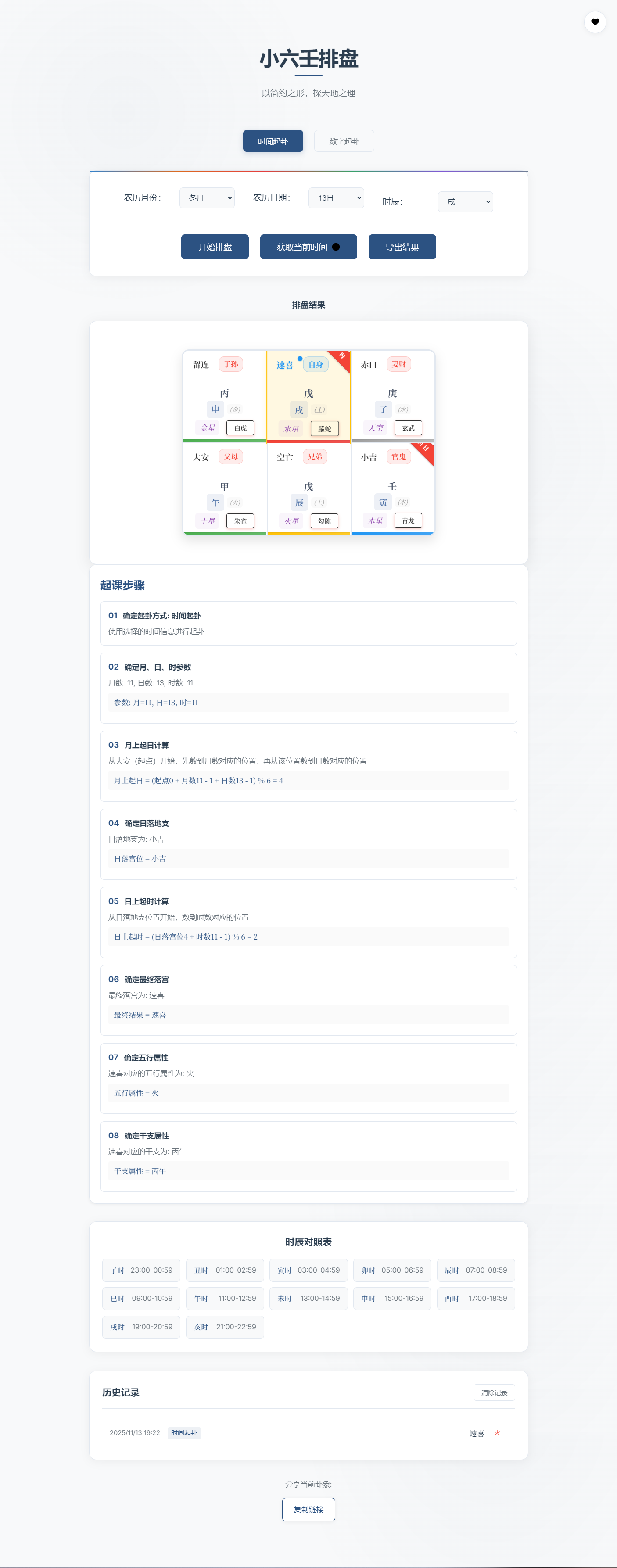 小六壬排盘工具源码 自适应双端-梦帆创业网