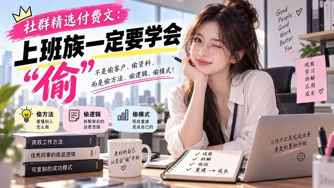 （20423期）社群精选付费文：上班族一定要学会“偷“