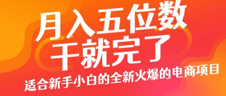 月入五位数，干就完了， 适合新手小白的全新火爆的电商项目-梦帆创业网