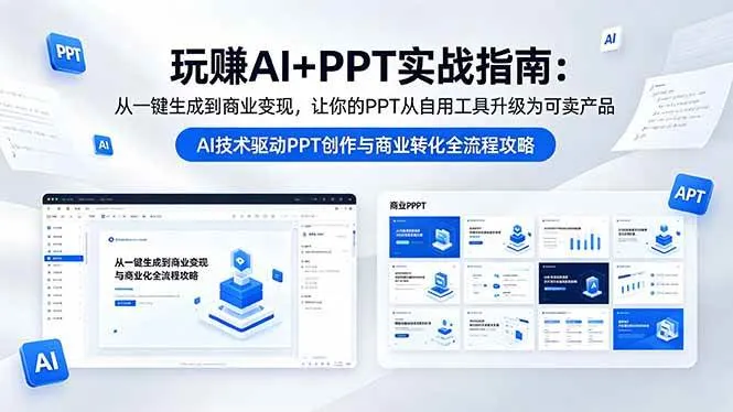 （18448期）玩赚AI+PPT实战指南-更新5月13：从一键生成到商业变现，让你的PPT从自用工具升级为可卖产品-梦帆创业网