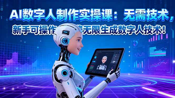 (16376期)AI数字人制作实操课:无需技术,新手可操作,免费无限生成数字人技术!-梦帆创业网