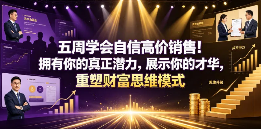 五周学会自信高价销售！拥有你的真正潜力，展示你的才华，重塑财富思维模式【原创双语字幕】-梦帆创业网