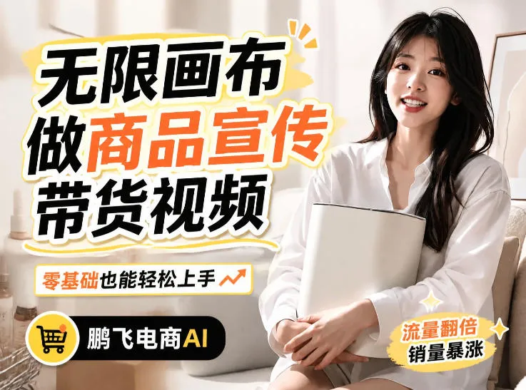 不用模特不用拍,AI生成电商带货视频|无限画布从0到1搭建教程,全程实操演示,新手也能跟着落地 不用模特不用拍,AI生成电商带货视频|无限画布从0到1搭建教程,全程实操演示,新手也能跟着落地