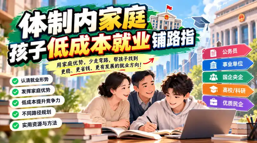 某公众号付费文章：体制内家庭，孩子低成本就业铺路指-梦帆创业网