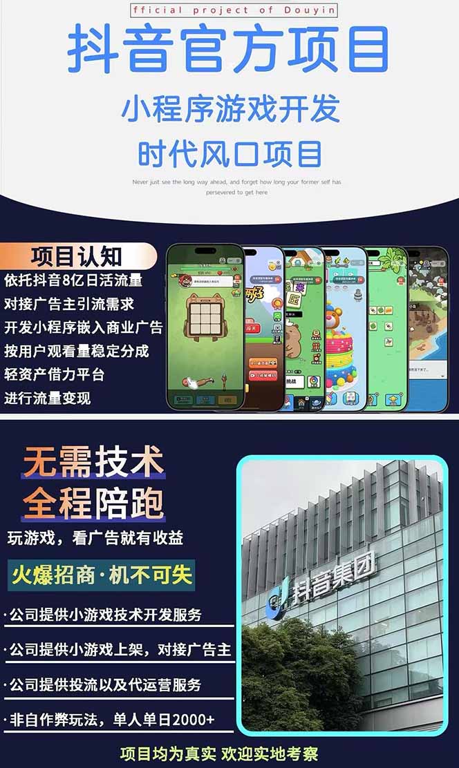 图片[1]-2025最热抖音官方项目 Ai时代风口项目小程序游戏开发 实测单个游戏日收…-梦帆创业网