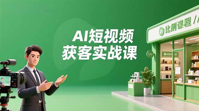 （16747期）AI短视频获客实战课，数字人创作、实体行业应用、精准引流，30天获取客源月入6万+-梦帆创业网