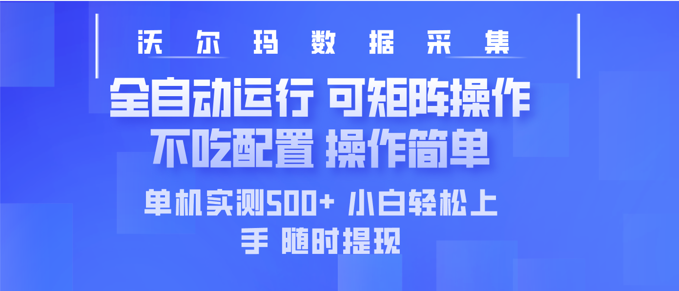 （14560期）最新沃尔玛平台采集 全自动运行 可矩阵单机实测500+ 操作简单-梦帆创业网