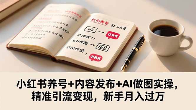 (16498期)小红书养号+内容发布+AI做图实操,精准引流变现,新手月入过万-梦帆创业网