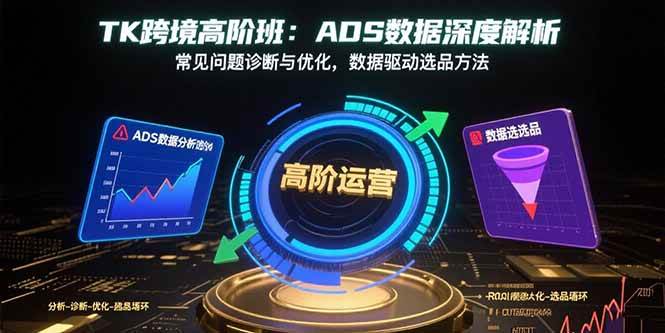 （15809期）TK跨境高阶班：ADS数据深度解析，常见问题诊断与优化，数据驱动选品方法-梦帆创业网