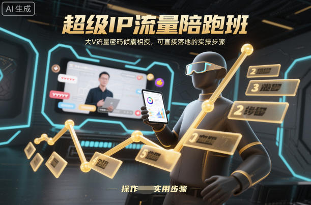 超级IP流量陪跑班，大V流量密码倾囊相授，可直接落地的实操步骤-梦帆创业网