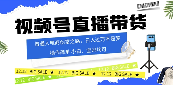 视频号读稿带货，普通人电商创富之路，小白、宝妈均可-梦帆创业网