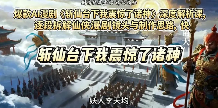 爆款AI漫剧《斩仙台下我震惊了诸神》深度解析课，逐段拆解仙侠漫剧镜头与制作思路，快速复刻爆款创作模式-梦帆创业网