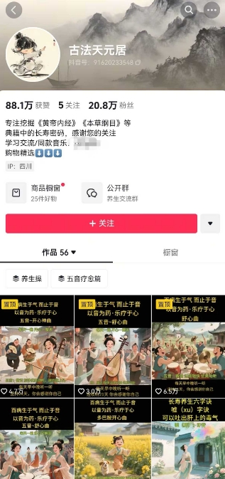 古法五音养生教程，五音疗愈的视频的制作方法，2-4小时就能学会，作者10天涨粉10W-梦帆创业网