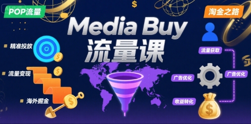 Media Buy之POP流量课，带你开启海外Media Buy淘金之路-梦帆创业网
