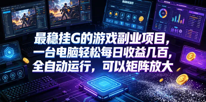 AI游戏全自动挂机项目，单号日入100左右，可矩阵放大！-梦帆创业网