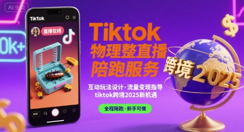 Tiktok物理整蛊直播陪跑服务-tiktok跨境2025-梦帆创业网