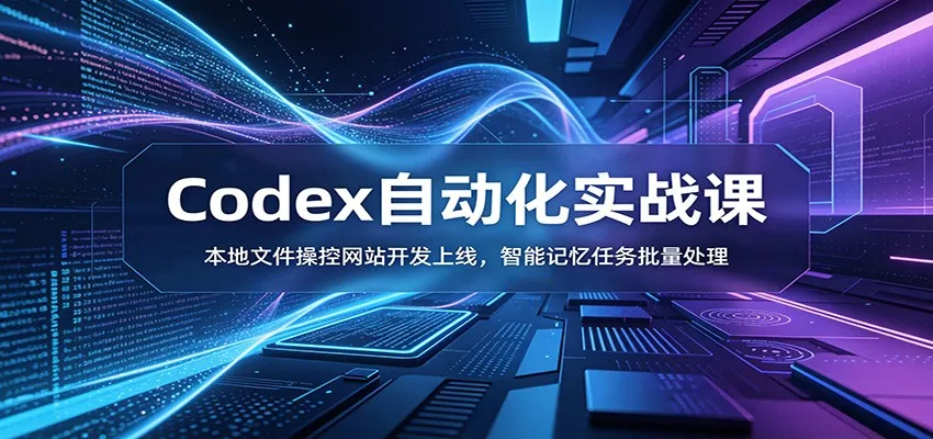 Codex自动化实战课：本地文件操控网站开发上线，智能记忆任务批量处理-梦帆创业网