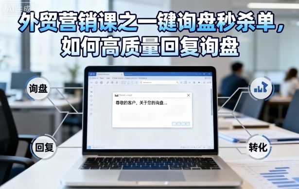 外贸营销课之一键询盘秒杀单，如何高质量回复询盘-梦帆创业网