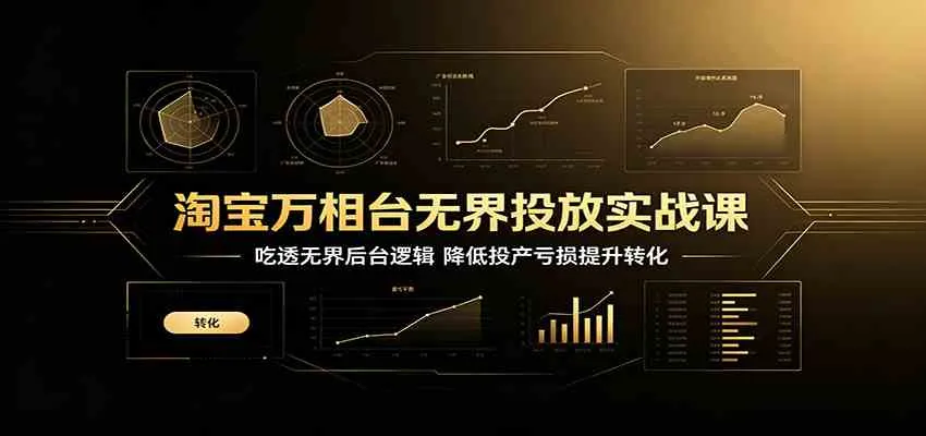 淘宝万相台无界投放实战课：吃透无界后台逻辑，降低投产亏损提升转化-梦帆创业网