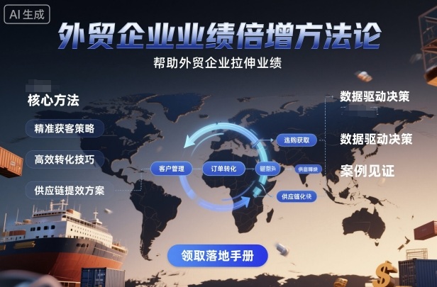 外贸企业业绩倍增方法论，帮助外贸企业拉伸业绩-梦帆创业网