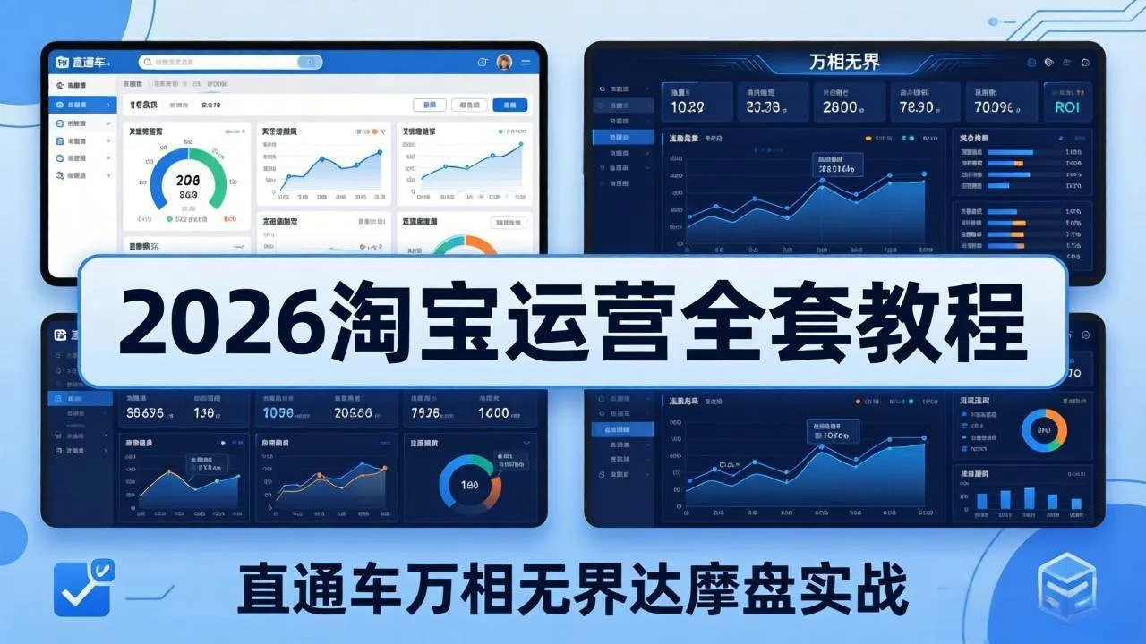 （19288期）2026淘宝运营全套教程(更新7月)，直通车万相无界达摩盘实战，从基础到进阶提升流量转化-梦帆创业网