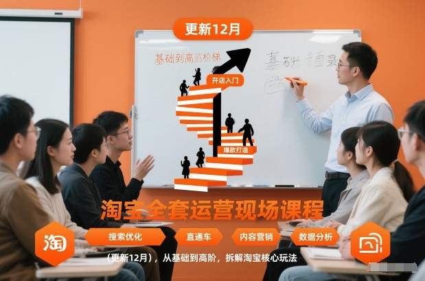 淘宝全套运营现场课程（更新12月），从基础到高阶，拆解淘宝核心玩法-梦帆创业网