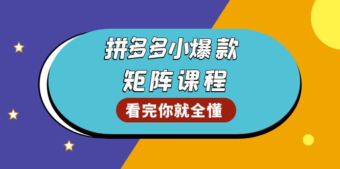 （13699期）拼多多爆款矩阵课程：教你测出店铺爆款，优化销量，提升GMV，打造爆款群-梦帆创业网