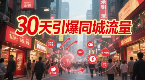 30天引爆同城流量：团购篇 认知篇 流量篇 来客篇 达人篇 老板人设IP篇 投流篇-梦帆创业网
