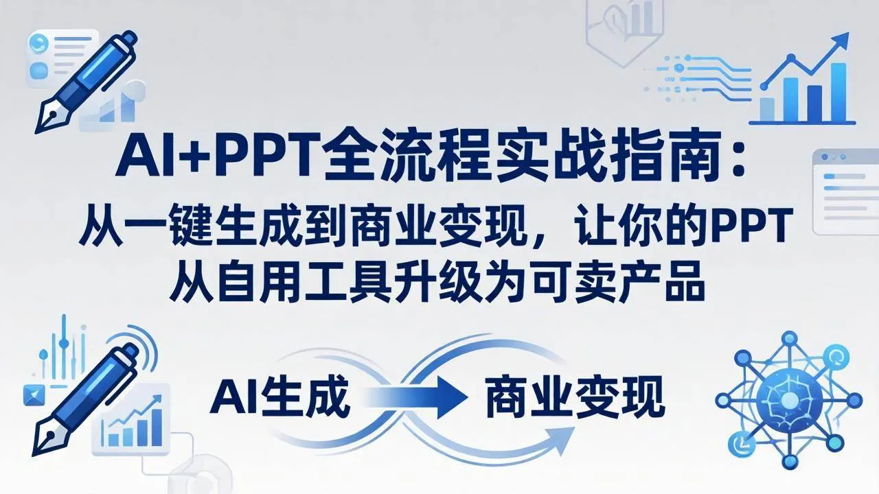 （18142期）AI+PPT全流程实战指南-更新4月21：从一键生成到商业变现，让你的PPT从自用工具升级为可卖产品-梦帆创业网