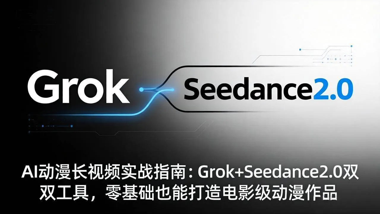 （18153期）AI动漫长视频实战指南：Grok+Seedance2.0双工具，零基础也能打造电影级动漫作品-梦帆创业网