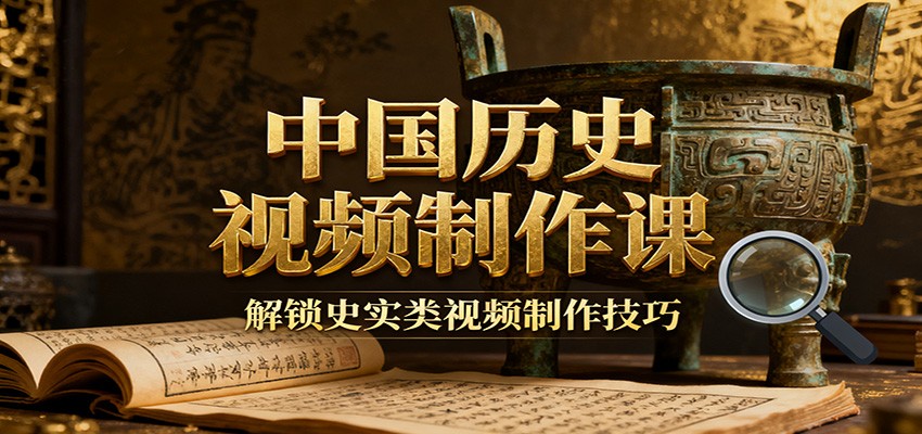 中国历史视频制作课：疆域地图集+参考文案+练习素材，解锁史实类视频制作技巧-梦帆创业网