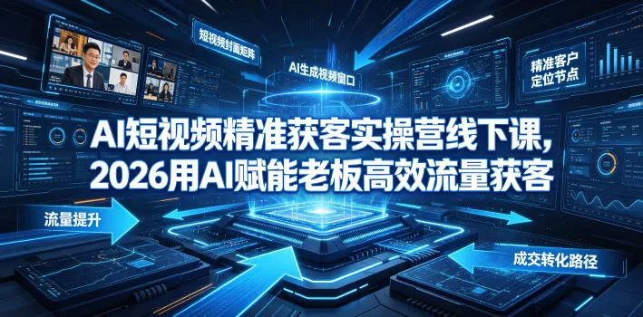 AI短视频精准获客实操营6月10-14号线下课，2026用AI赋能老板高效流量获客-梦帆创业网