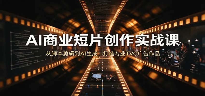 AI商业短片创作实战课:从脚本剪辑到AI生成,打造专业TVC广告作品 AI商业短片创作实战课:从脚本剪辑到AI生成,打造专业TVC广告作品