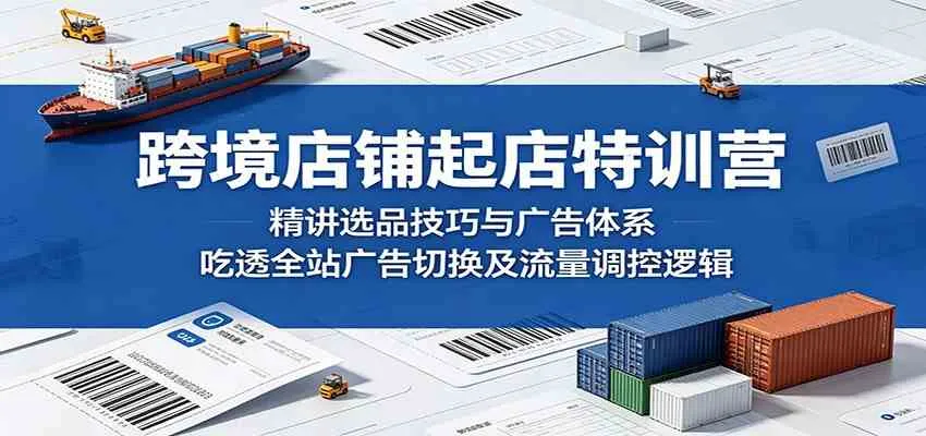 跨境店铺起店特训营：精讲选品技巧与广告体系，吃透全站广告切换及流量调控逻辑-梦帆创业网