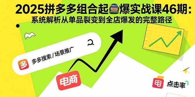 （15816期）2025拼多多组合起爆实战课46期：系统解析从单品裂变到全店爆发的完整路径-梦帆创业网