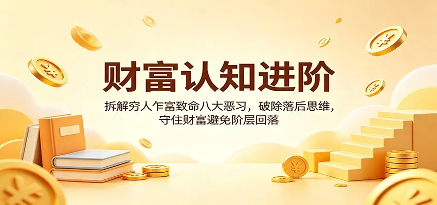 财富认知进阶：拆解穷人乍富致命八大恶习，破除落后思维，守住财富避免阶层回落-梦帆创业网