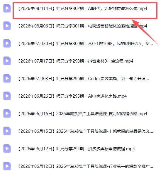 （20012期）电商圈多年实战干货-更新2026：多位资深师兄实战干货/覆盖全域平台，中小卖家可复制的盈利指南